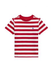 Polo Ralph Lauren T-Shirt 322A95726001 Czerwony Regular Fit. Czerwone t-shirty dla chłopców Polo Ralph Lauren, bez wzorów, z bawełny, bez ramiączek. Za 219.99 zł.