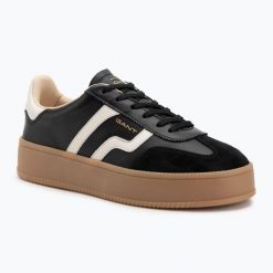 Buty damskie GANT Cuzmani. Czarne obuwie sportowe damskie GANT, bez wzorów, z materiału, trekkingowe. Za 439.99 zł.