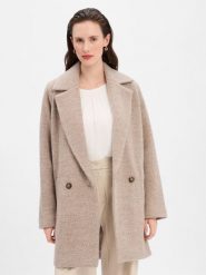 BOSS Płaszcz wełniany - Calodino2 Kobiety Wełna szary|brązowy, 40. Brązowe płaszcze damskie Boss, bez wzorów, z materiału, eleganckie, krótkie, bez kaptura. Za 1,599.95 zł.