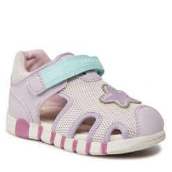 Sandały Geox. Niebieskie sandały chłopięce Geox, bez zapięcia. Za 159.99 zł.