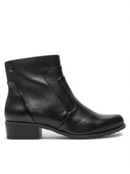 Caprice Botki 9-25335-43 Czarny. Czarne botki damskie Caprice, ze skóry, bez obcasa, na płaskiej podeszwie, bez zapięcia. Za 539.99 zł.