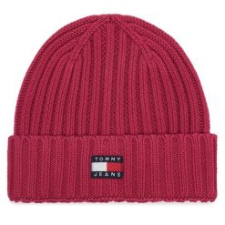 Czapka Tommy Hilfiger. Czerwone czapki i kapelusze damskie Tommy Hilfiger, na zimę, bez wzorów. Za 149.99 zł.