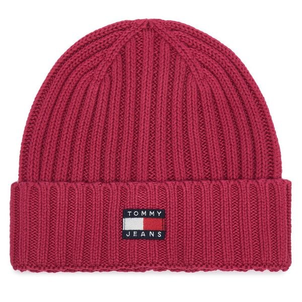 Czapka Tommy Hilfiger. Czerwone czapki i kapelusze damskie Tommy Hilfiger, na zimę, bez wzorów. Za 149.99 zł.