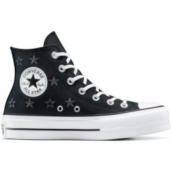 Buty sportowe Converse Chuck Taylor All Star Lift. Czarne trampki i tenisówki damskie Converse, bez wzorów, retro, bez zapięcia. Za 490.00 zł.