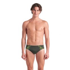 Kąpielówki Arena Poseidonia Swim Briefs. Szare kąpielówki męskie Arena, l, bez wzorów, do pływania. Za 109.99 zł.