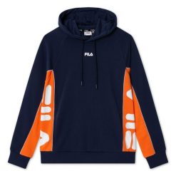 Męska bluza Fila FIA MEN THAYER hoody 687705-A487. Niebieskie bluzy męskie Fila, l, bez wzorów, z bawełny, z kapturem, do biegania. Za 217.21 zł.