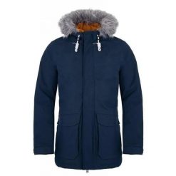 Męski płaszcz zimowy Loap Narvic Blue. Niebieskie kurtki męskie LOOP, na zimę, m, bez wzorów, z kapturem. Za 343.99 zł.