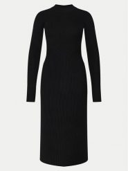 STAUD Sukienka dzianinowa Ramona R24F2208WN Czarny Slim Fit. Czarne sukienki damskie STAUD, m, bez wzorów, z dzianiny, bez kołnierzyka, bez ramiączek. Za 1,119.00 zł.