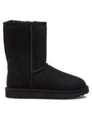 Ugg Śniegowce W Classic Short II 1016223 Czarny. Czarne śniegowce i trapery damskie UGG, ze skóry. Za 589.99 zł.