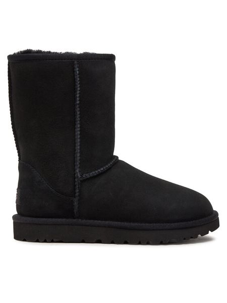 Ugg Śniegowce W Classic Short II 1016223 Czarny. Czarne śniegowce i trapery damskie UGG, ze skóry. Za 989.99 zł.