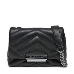 Torebka Armani Exchange. Czarne torebki do ręki damskie Armani Exchange, bez wzorów, wizytowe, bez dodatków. Za 509.99 zł.