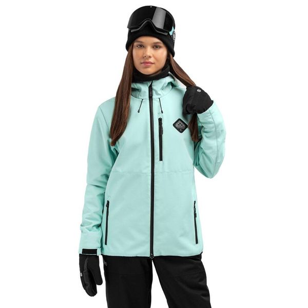 Damska kurtka snowboardowa Sporty zimowe W2-W Senja. Niebieskie kurtki damskie SIROKO, na zimę, l, bez wzorów, z softshellu, bez kaptura, narciarskie. W wyprzedaży za 526.55 zł.