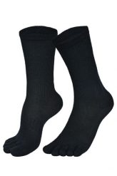 56% Wełna Merino Skarpety z palcami - Przeciw odciskom - Bruges. Czarne skarpety damskie NORFOLK, bez wzorów, prążkowane. Za 105.99 zł.