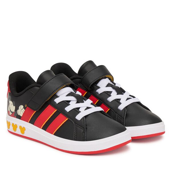 Sneakersy adidas. Czarne trampki i tenisówki chłopięce Adidas, bez wzorów, bez zapięcia. Za 179.99 zł.