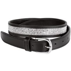 Skórzany pasek Harry's Horse Crystal Drops. Białe paski damskie HARRYS HORSE, bez wzorów. Za 179.50 zł.