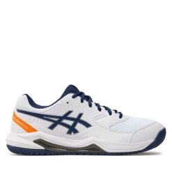 Buty do tenisa Asics. Białe buty sportowe męskie Asics, bez zapięcia, tenisowe. Za 289.99 zł.