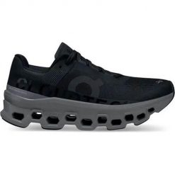 Buty do biegania damskie On Cloudmonster. Czarne obuwie sportowe damskie On, bez wzorów, z materiału, do biegania. Za 919.99 zł.