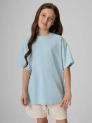 T-shirt loose gładki dziewczęcy 4F 4FJRSS26TTSHF3984. Czarne t-shirty i topy dla dziewczynek 4f, bez wzorów, z bawełny, bez ramiączek. Za 34.99 zł.