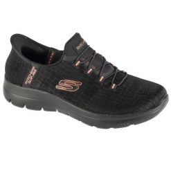 Buty sportowe Sneakersy damskie, Slip-Ins: Summits - Key Pace. Czarne obuwie sportowe damskie Skechers, bez wzorów, sportowe, bez zapięcia. Za 329.99 zł.