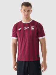 4F Koszulka klubowa wyjazdowa z sezonu 2024/25 męska 4F x Korona Kielce - multikolor XL. Fioletowe t-shirty męskie 4f, m, bez wzorów, z dzianiny, bez kołnierzyka. Za 249.99 zł.