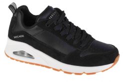 Buty do chodzenia damskie, Skechers Uno-Solid Air. Czarne obuwie sportowe damskie Skechers, bez wzorów, z materiału, trekkingowe. Za 249.99 zł.