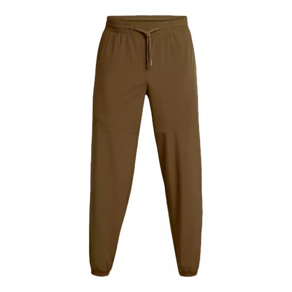 Spodnie dresowe Under Armour Vibe Woven. Brązowe spodnie sportowe męskie Under Armour, uniwersalny, bez wzorów, z dresówki, na fitness i siłownię. Za 317.70 zł.