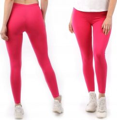 Legginsy damskie długie Polskie Getry Bawełniane Różowe M. Czerwone legginsy damskie LAEMI, m, bez wzorów, z bawełny. Za 29.99 zł.