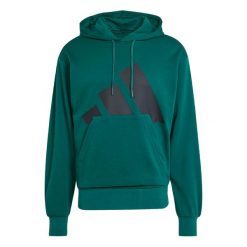Bluza z kapturem adidas Essentials Big Logo. Zielone bluzy sportowe męskie Adidas, m, bez wzorów, z materiału, z kapturem, na fitness i siłownię. Za 247.80 zł.