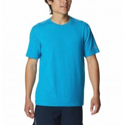 Koszulka Męska Columbia Endless Trail Running Tech T-Shirt. Niebieskie t-shirty męskie Columbia, m, bez wzorów, z elastanu, sportowe, bez kołnierzyka. Za 219.00 zł.