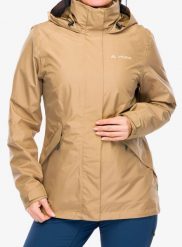 Kurtka damska Vaude Rosemoor 3in1 Jacket II. Brązowe kurtki damskie Vaude, s, bez wzorów, z materiału, bez kaptura. Za 935.80 zł.