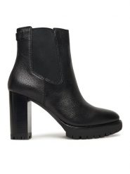 LAUREN RALPH LAUREN Botki Layne Bo Bte 802974391001 Czarny. Czarne botki damskie Lauren Ralph Lauren, ze skóry, bez obcasa, na słupku, bez zapięcia. Za 839.99 zł.