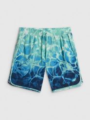 4F Spodenki plażowe boardshorty męskie - miętowe S. Niebieskie kąpielówki męskie 4f, m, bez wzorów. Za 129.99 zł.