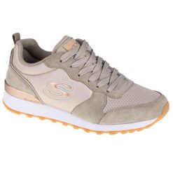 Buty sportowe Sneakersy damskie, OG 85 - Gold'n Gurl. Brązowe obuwie sportowe damskie Skechers, bez wzorów, z materiału, trekkingowe. Za 279.99 zł.
