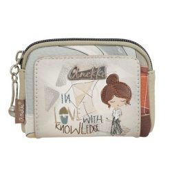 Portfel damski Anekke, etui na klucze z ozdobnym nadrukiem i metalowym logo zapinane na suwak kompaktowe i poręczne idealne do torebki lub plecaka, m. Portfele damskie Anekke, bez wzorów. Za 109.00 zł.