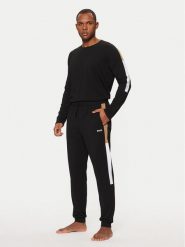 BOSS Piżama Balance 50535718 Czarny Regular Fit. Czarne piżamy męskie Boss, m, bez wzorów, z bawełny, bez ramiączek. Za 319.99 zł.