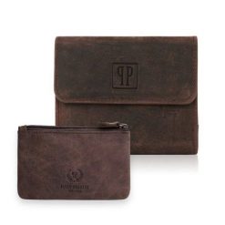 Zestaw skórzany portfel i etui na klucze PAOLO PERUZZI ZUP-64-BR brązowy. Brązowe portfele damskie Paolo Peruzzi, bez wzorów, ze skóry. Za 89.99 zł.