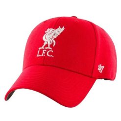 Czapka z daszkiem męska EPL FC Liverpool Cap. Czerwone czapki i kapelusze męskie 47 Brand, na lato, bez wzorów, z materiału, sportowe. Za 119.99 zł.
