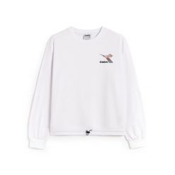 Bluza damska DIADORA L.SWEAT FLOSS L. Białe bluzy damskie Diadora, l, bez wzorów, bez kaptura. Za 109.99 zł.