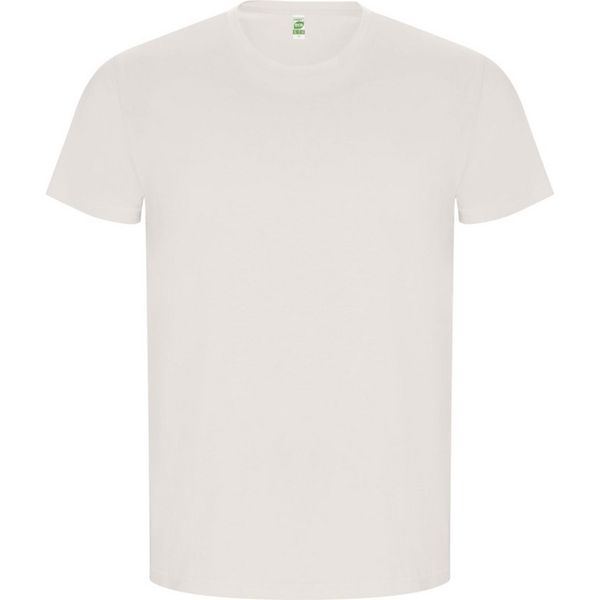 Męska Złota Gładka Koszulka Z Krótkim Rękawem. Białe koszulki sportowe męskie ROLY, m, bez wzorów, bez kołnierzyka, bez ramiączek, trekkingowe. Za 41.99 zł.