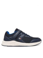 Tommy Hilfiger Sneakersy Low Cut Lace-Up T3X9-34378-1697 D Granatowy. Niebieskie buty sportowe chłopięce Tommy Hilfiger, bez wzorów, z materiału, bez zapięcia. Za 319.99 zł.