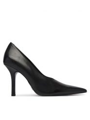 Patrizia Pepe Szpilki 8Z0106/L048-K103 Czarny. Czarne szpilki damskie Patrizia Pepe, bez wzorów, ze skóry, bez obcasa, bez zapięcia. Za 1,269.00 zł.
