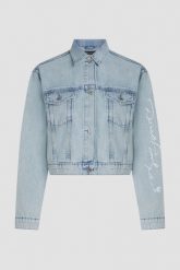 KARL LAGERFELD Kurtka jeansowa damska KLxDisney, Rozmiar S. Niebieskie kurtki damskie KARL LAGERFELD, s, bez wzorów, z bawełny, bez kaptura. W wyprzedaży za 1,219.99 zł.