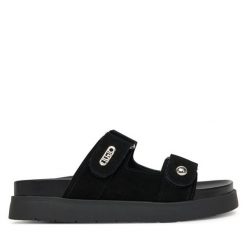 Klapki Liu Jo. Czarne klapki damskie Liu Jo, bez wzorów, bez obcasa. Za 389.99 zł.