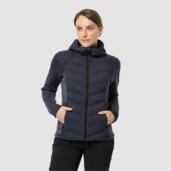 Kurtka damska Jack Wolfskin tasman. Niebieskie kurtki damskie Jack Wolfskin, m, bez wzorów, z materiału, bez kaptura. Za 504.15 zł.