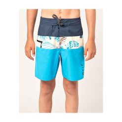 Spodenki surfingowe chłopięce Rip Curl Undertow Boardshort Niebieski. Niebieskie kąpielówki dla chłopców Rip Curl, z aplikacjami, z materiału, klasyczne. Za 90.00 zł.