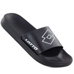 Klapki męskie basenowe lekkie czarne Lotto LATHI. Czarne klapki męskie Lotto, z gumy. Za 59.00 zł.