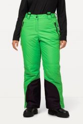 Damskie Spodnie narciarskie wodoodporne osłona przeciwśnieżna. Zielone spodnie materiałowe damskie Ulla Popken, plus size, bez wzorów, z materiału, narciarskie. Za 639.99 zł.