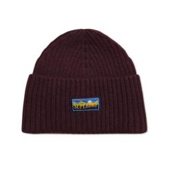 Czapka zimowa męska Superdry Vintager Radar 2.0 - Burgund. Czarne czapki i kapelusze męskie Superdry., na zimę, bez wzorów, z poliesteru, sportowe. W wyprzedaży za 76.00 zł.