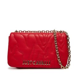 Torebka Just Cavalli. Czerwone torebki do ręki damskie Just Cavalli, bez wzorów, wizytowe, bez dodatków. Za 439.99 zł.