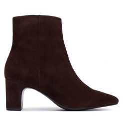 Botki HÖGL. Brązowe botki damskie HÖGL, bez obcasa, na słupku, bez zapięcia. Za 849.99 zł.